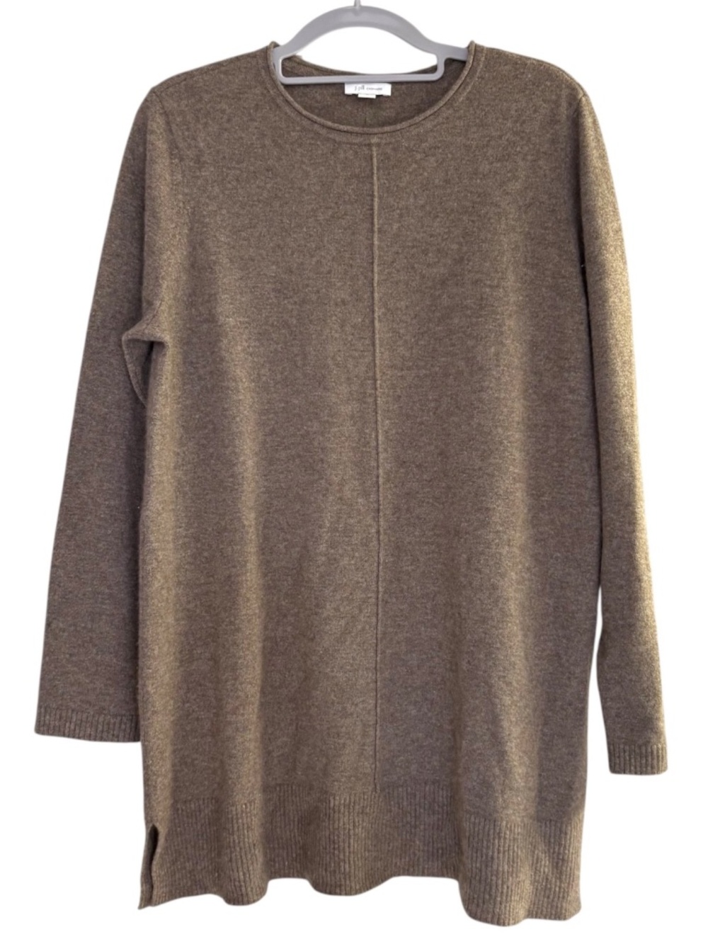 J. Jill 100% Cashmere Tunic Sweater Brown Long Sleeve Women’s Size M